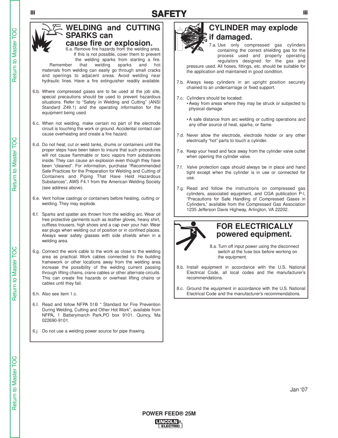 Lincoln Electric SVM185-A service manual For Electrically, Iii 