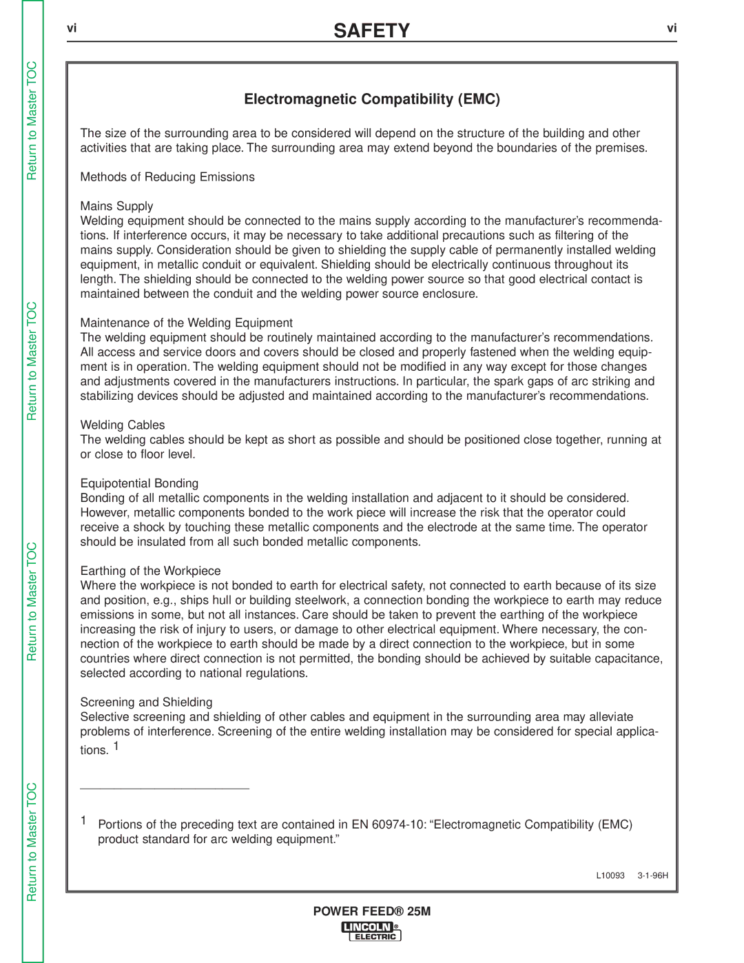 Lincoln Electric SVM185-A service manual Safety 