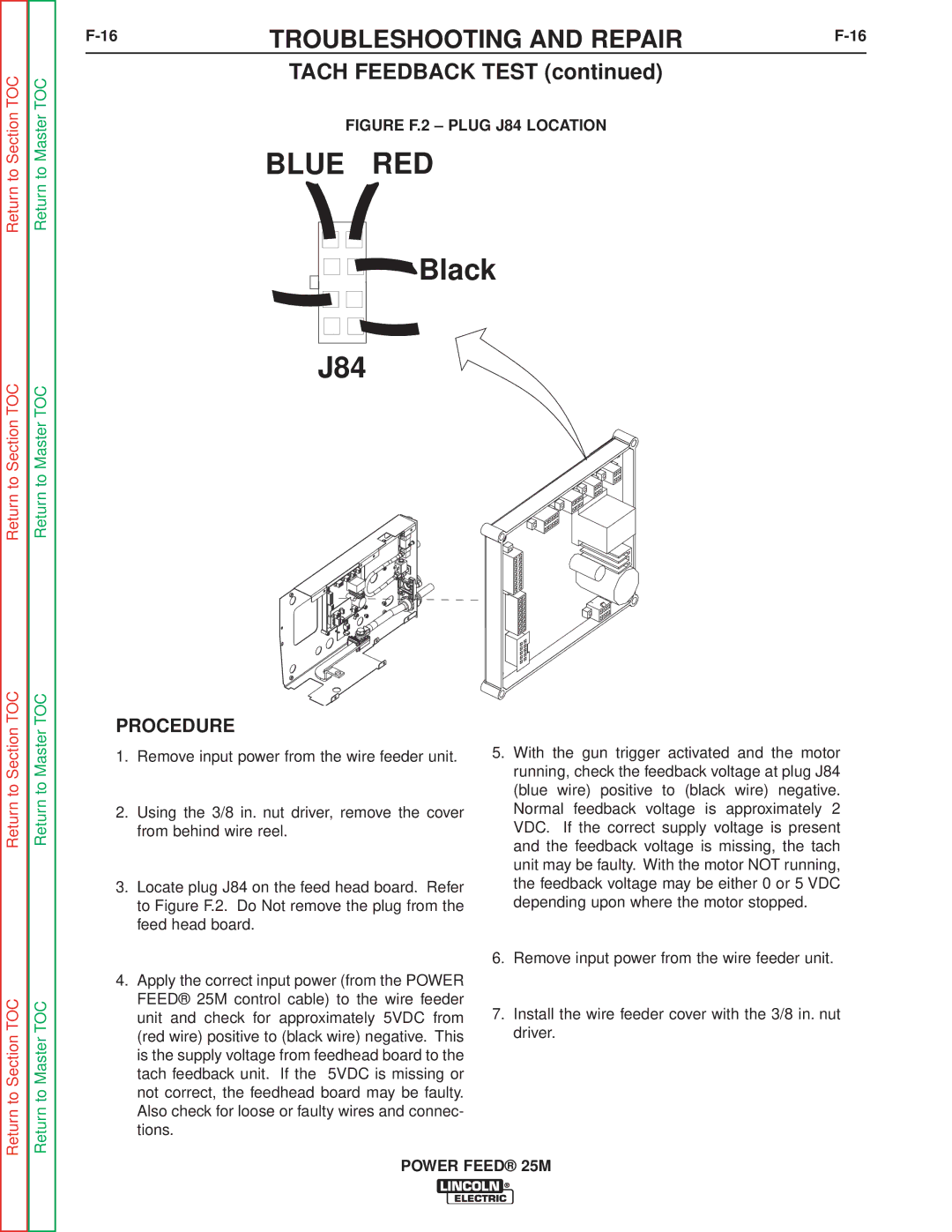 Lincoln Electric SVM185-A service manual Blue RED 