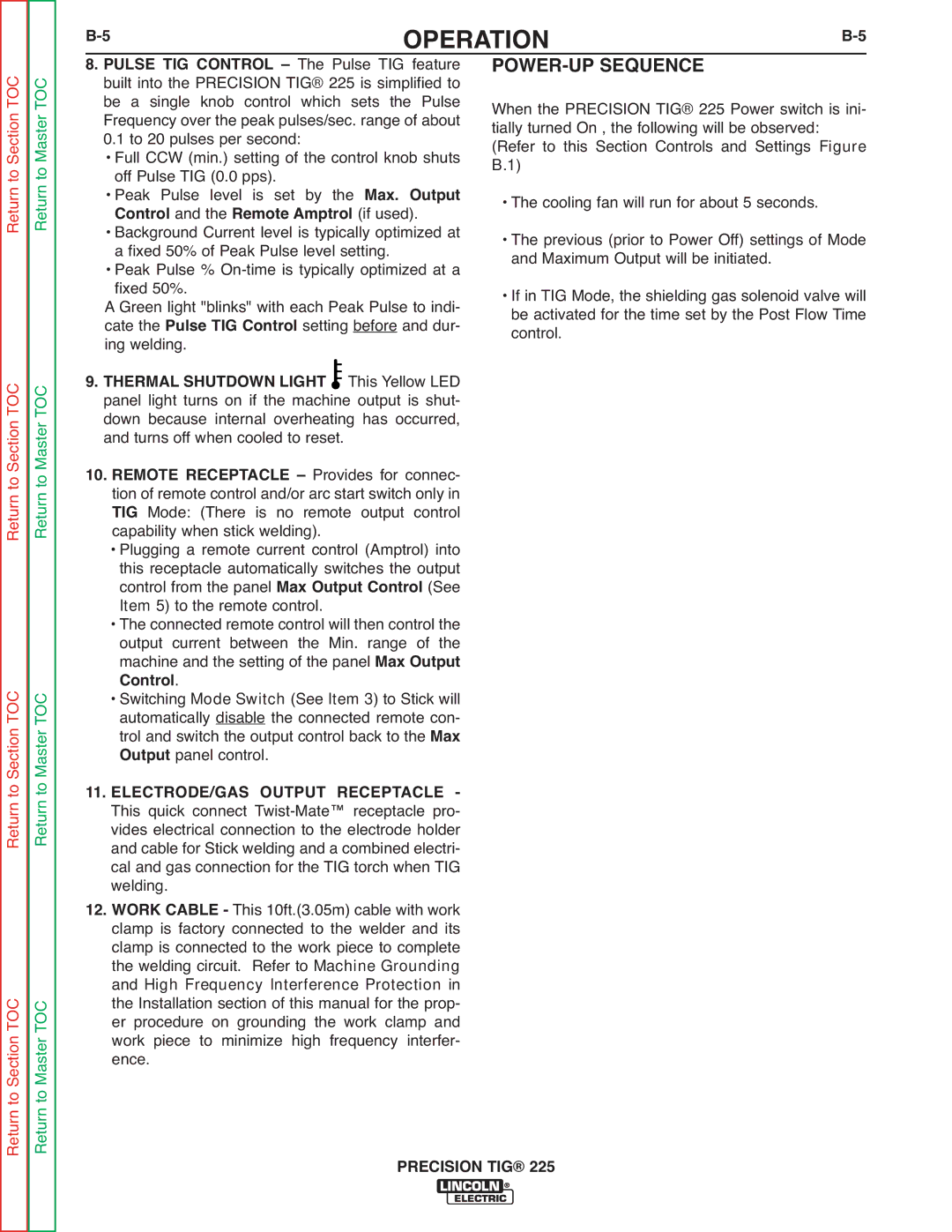 Lincoln Electric SVM186-A service manual POWER-UP Sequence 