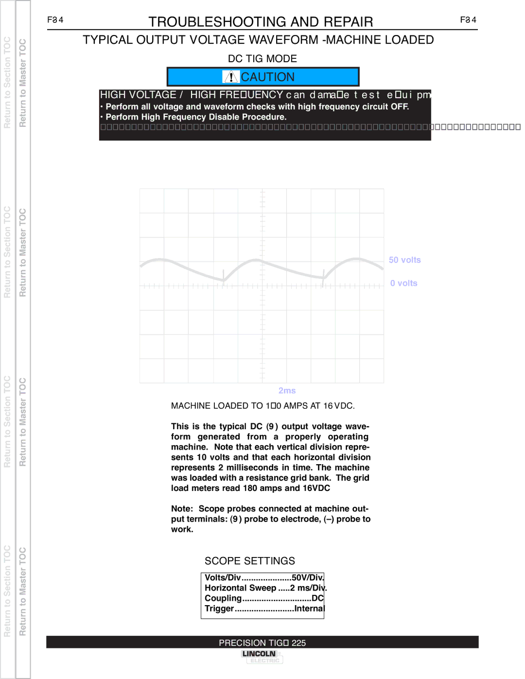 Lincoln Electric SVM186-A service manual DC TIG Mode 