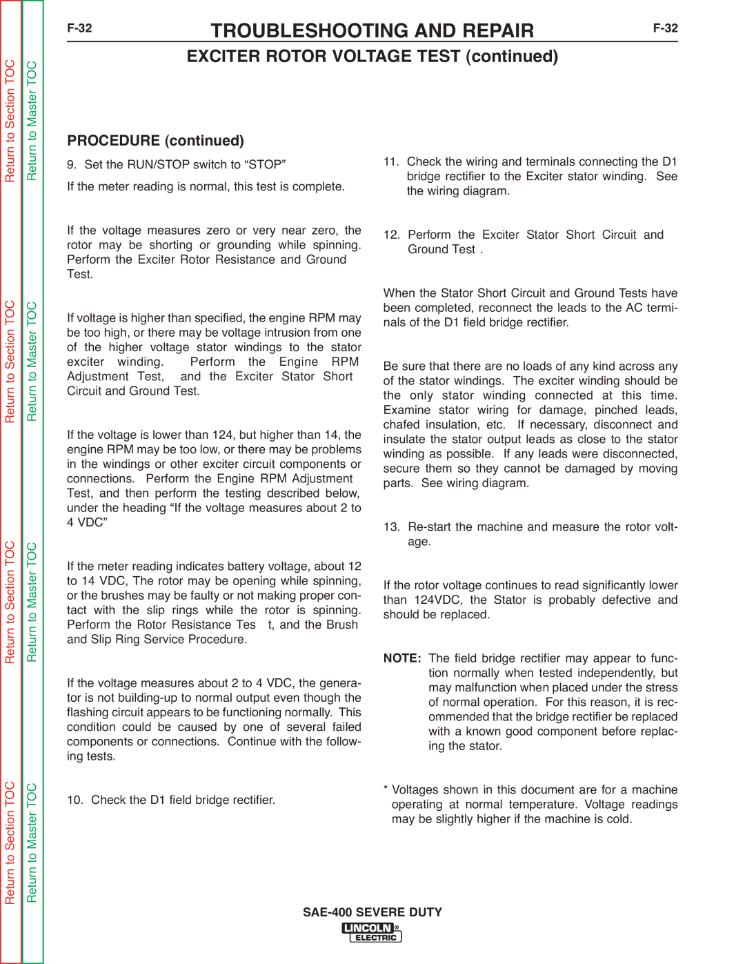 Lincoln Electric SVM187-A service manual Circuit and Ground Test 