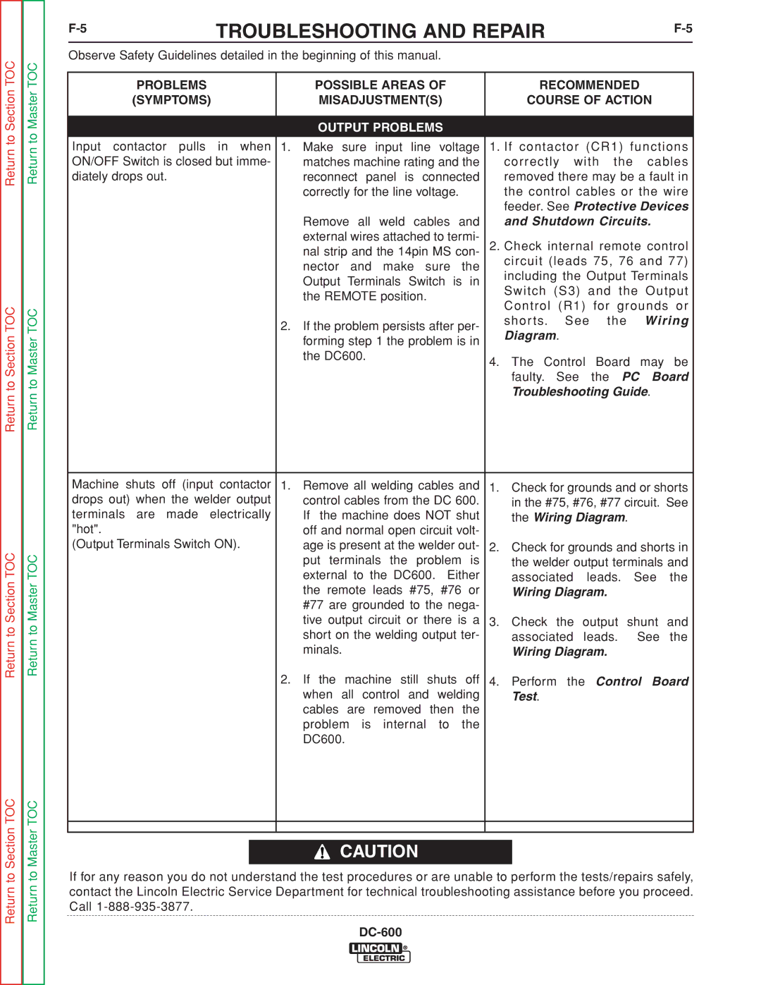 Lincoln Electric SVM188-A service manual Feeder. See Protective Devices 