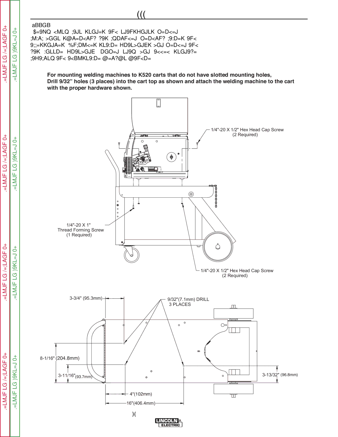 Lincoln Electric SVM189-B service manual K520-Utility Cart 