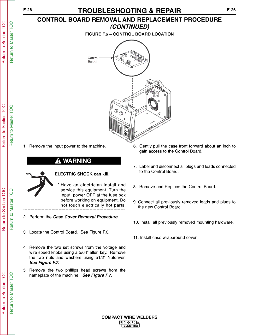 Lincoln Electric SVM189-B service manual See Figure F.7 