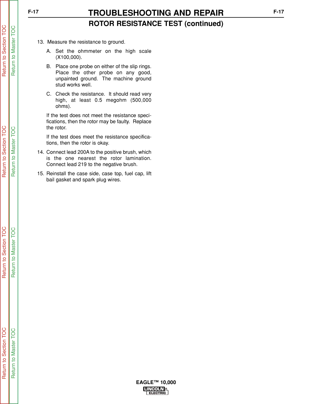 Lincoln Electric SVM192-A service manual Troubleshooting and Repair 