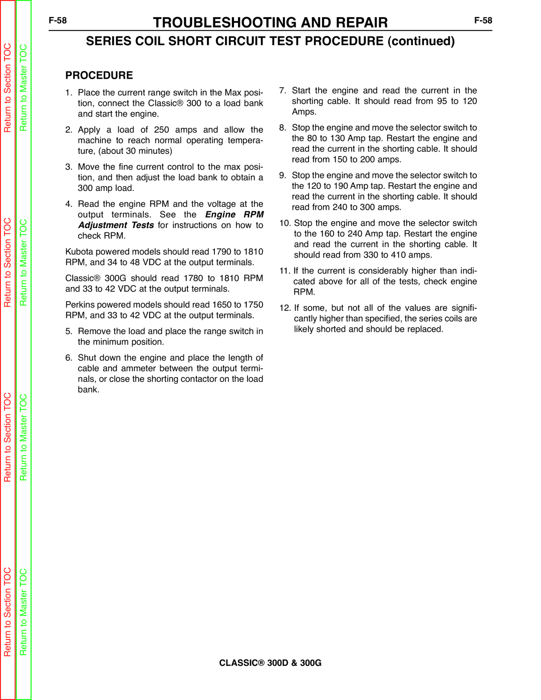 Lincoln Electric SVM194-A service manual Troubleshooting and Repair, Series Coil Short Circuit Test Procedure 