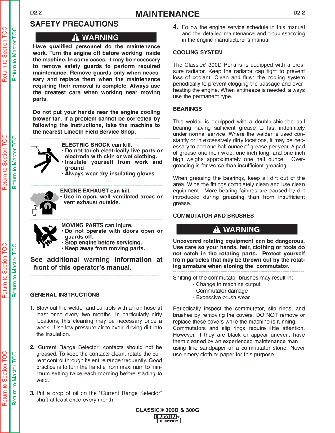 Lincoln Electric SVM194-A service manual Safety Precautions, Information at 