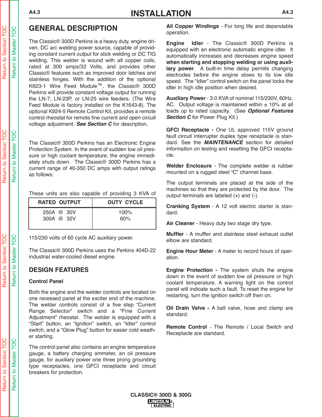 Lincoln Electric SVM194-A service manual General Description, A4.3 