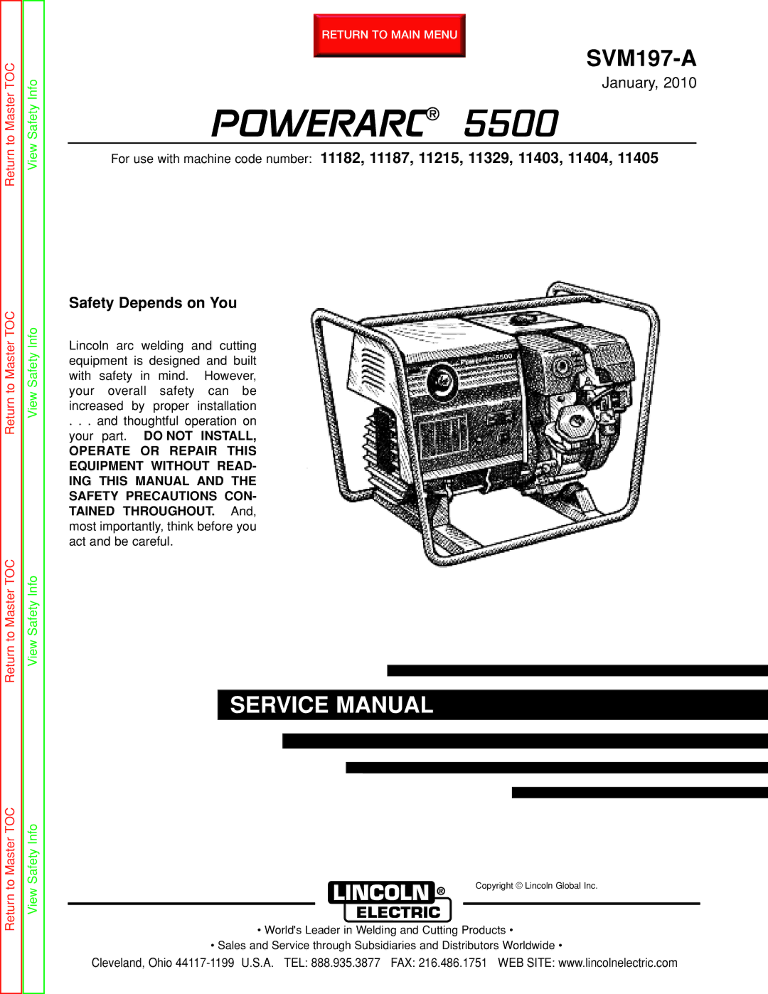 Lincoln Electric SVM197-A service manual Powerarc 