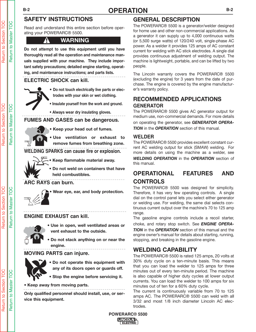 Lincoln Electric SVM197-A service manual Operation 