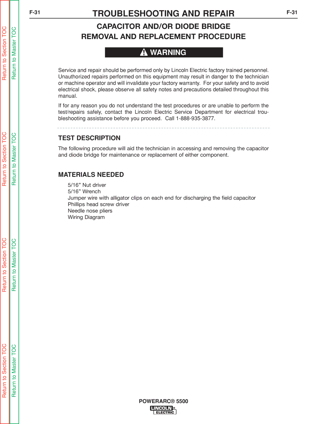 Lincoln Electric SVM197-A service manual Troubleshooting and Repair 