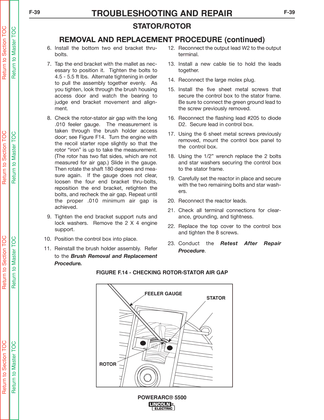 Lincoln Electric SVM197-A service manual Procedure 