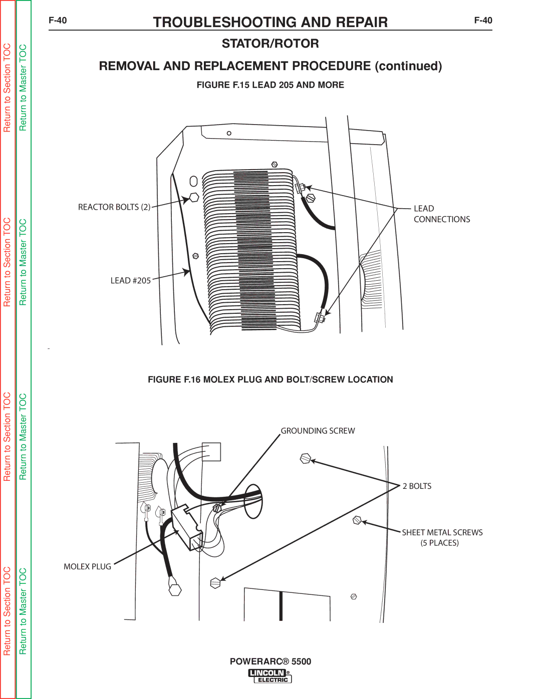 Lincoln Electric SVM197-A service manual Reactor Bolts Lead 