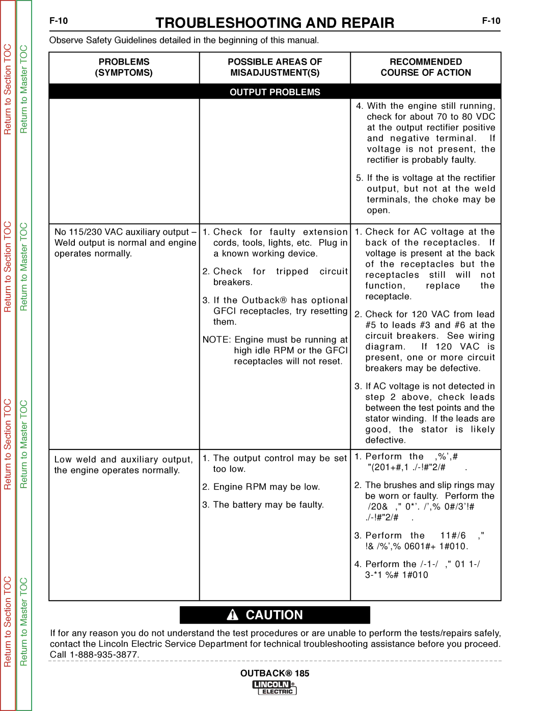 Lincoln Electric SVM204-A service manual Engine, Brush and slip ring service 