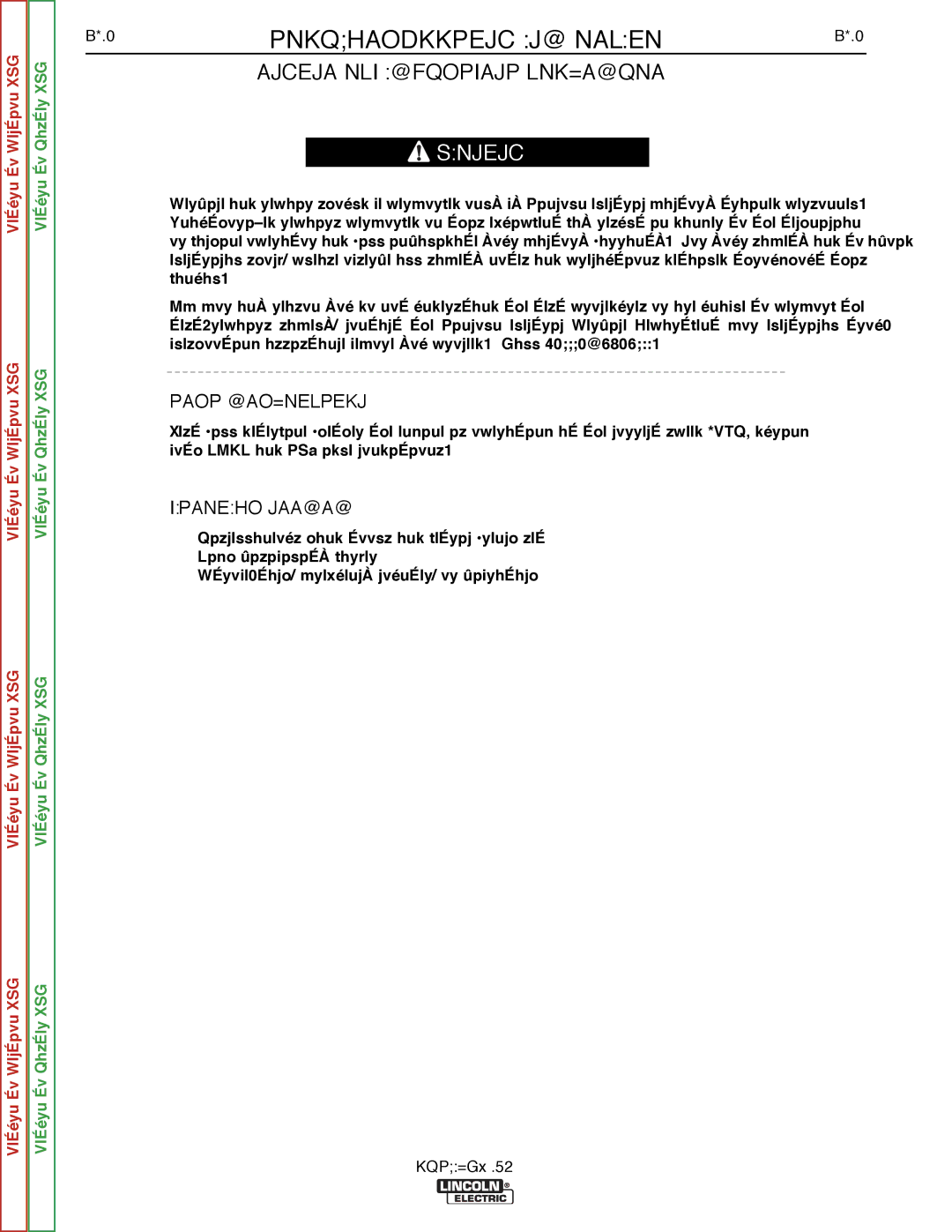 Lincoln Electric SVM204-A service manual Engine RPM Adjustment Procedure, Test Description 