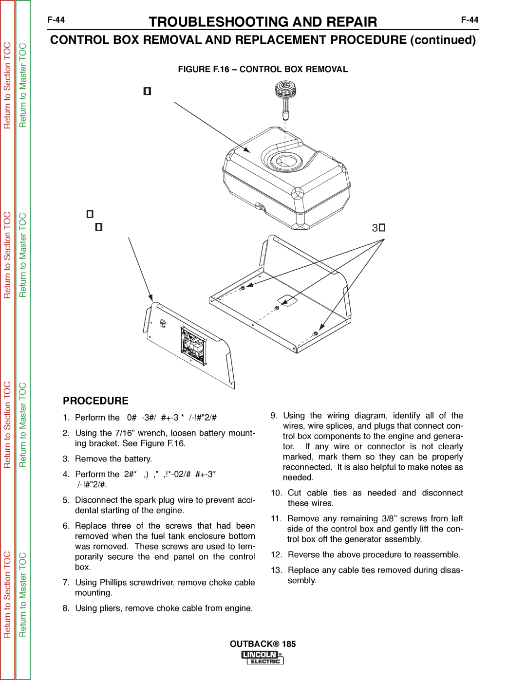 Lincoln Electric SVM204-A service manual Control BOX Removal and Replacement Procedure 