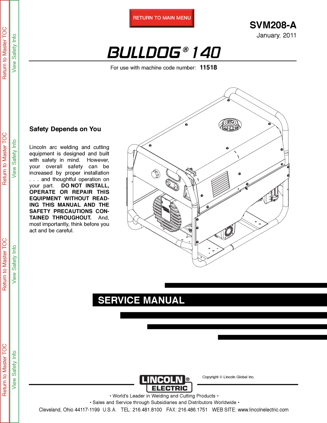 Lincoln Electric SVM208-A service manual Bulldog 