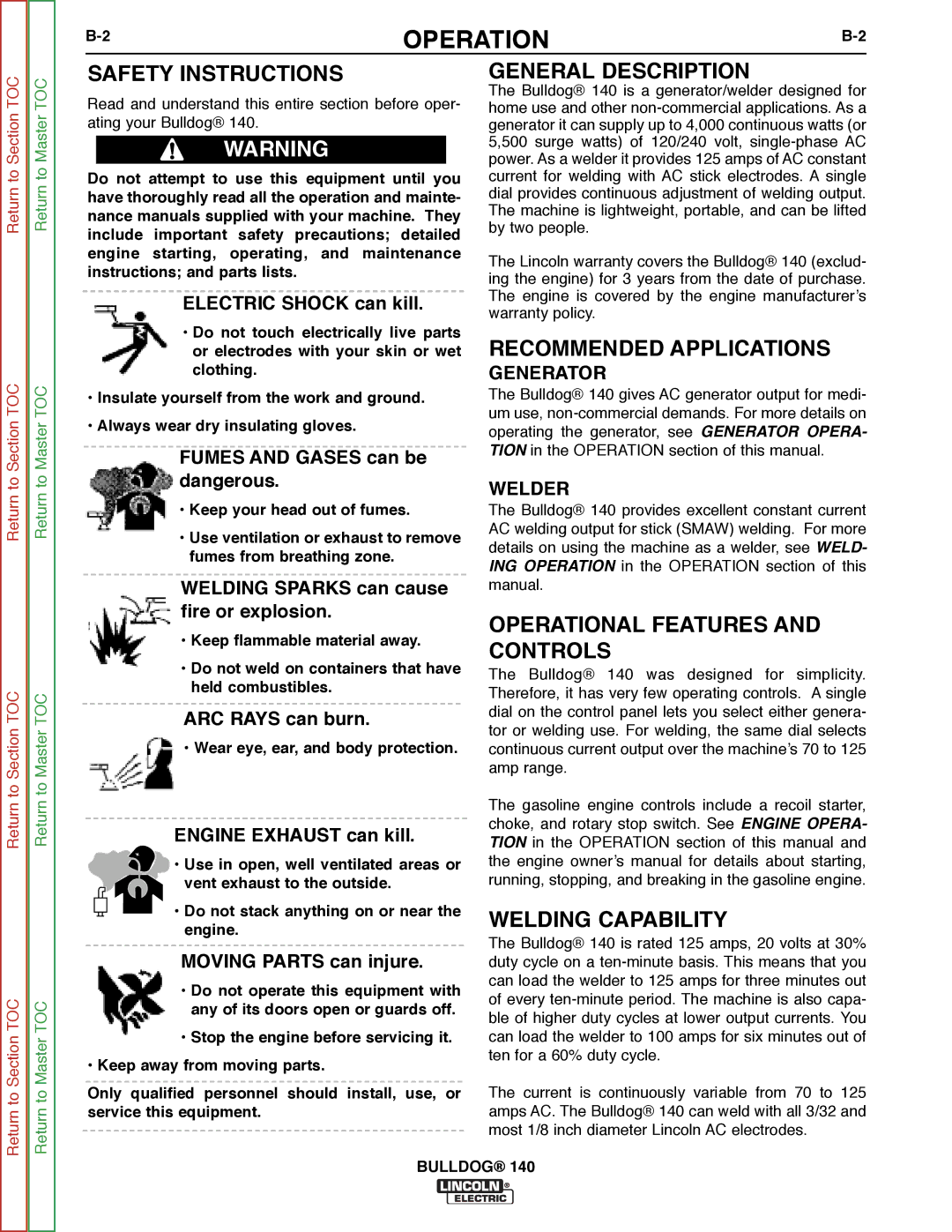 Lincoln Electric SVM208-A service manual Operation 