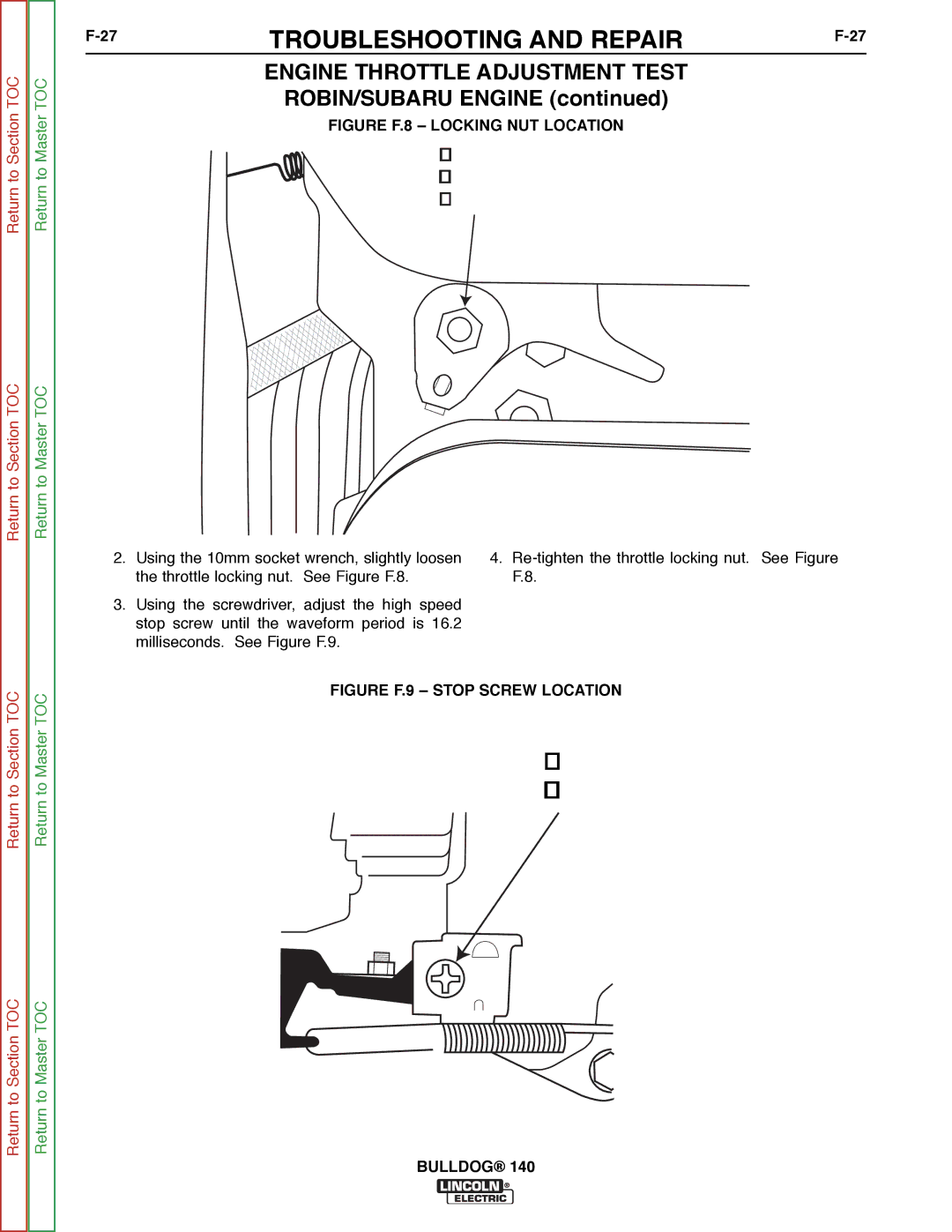 Lincoln Electric SVM208-A service manual High Speed Stop Screw 