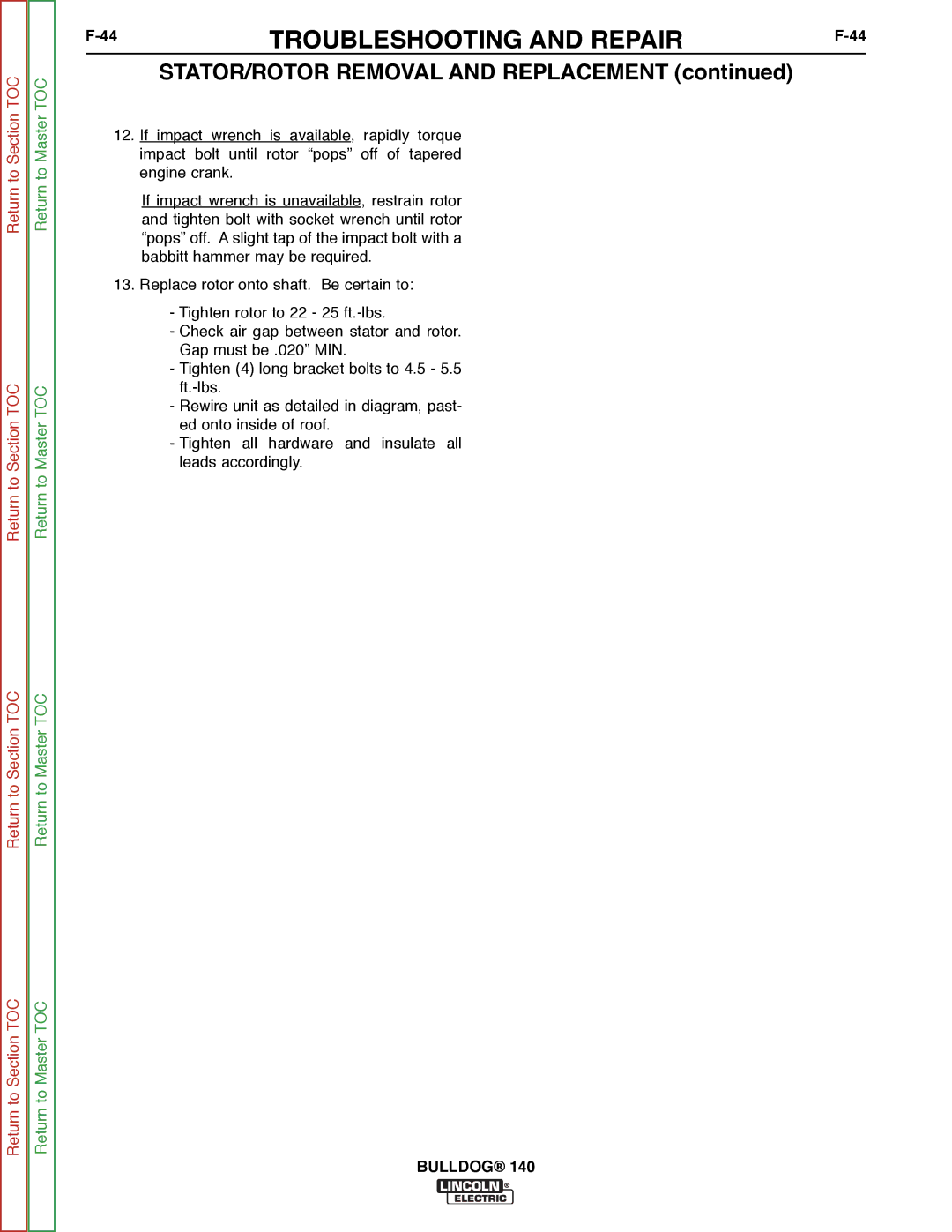 Lincoln Electric SVM208-A service manual Troubleshooting and Repair 