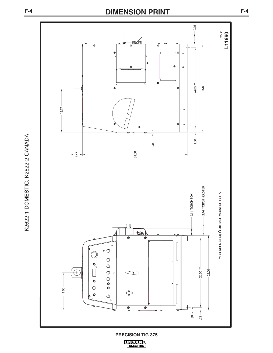 Lincoln Electric TIG 375 manual K2622-1 Domestic 