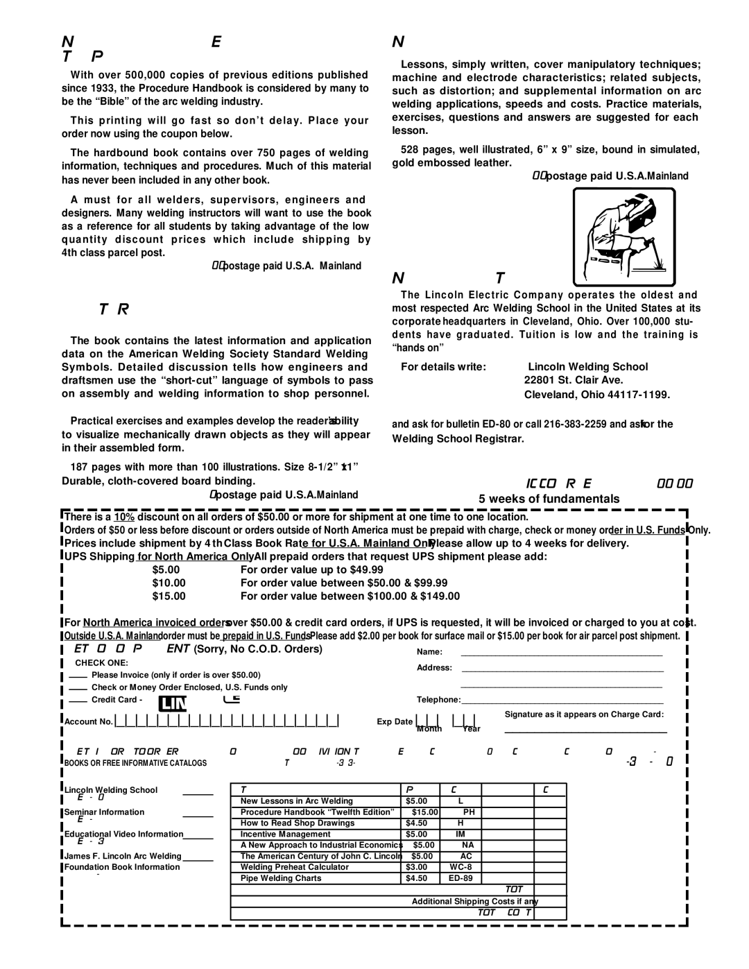 Lincoln Electric V300-PRO manual How To Read Shop Drawings, $700.00 