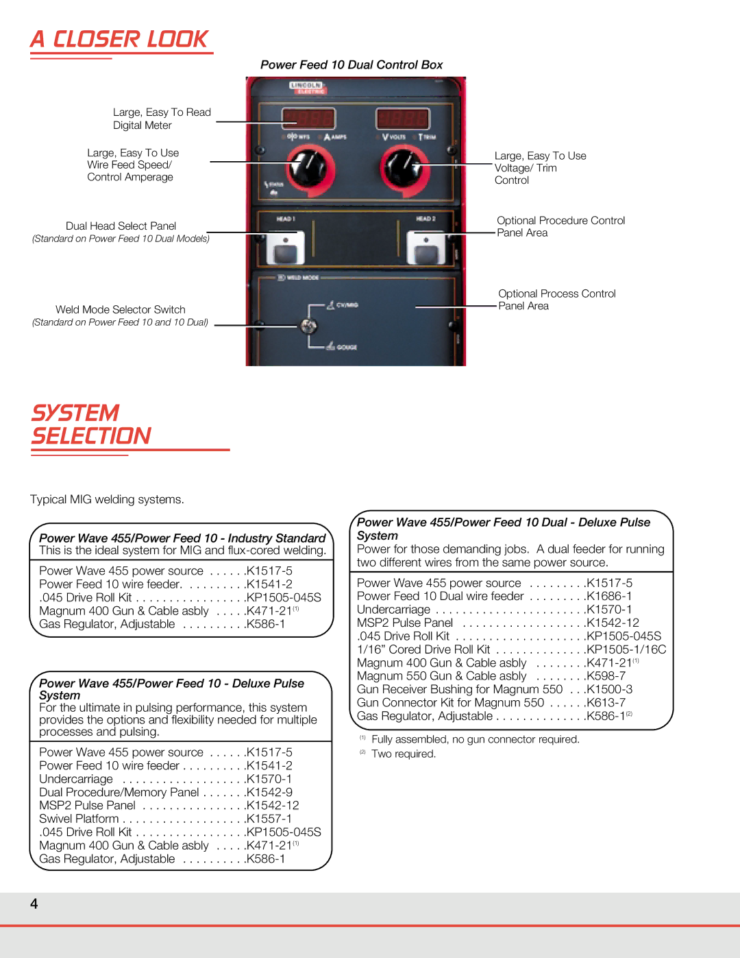 Lincoln Electric WELDING SYSTEMS manual Closer Look, System Selection 