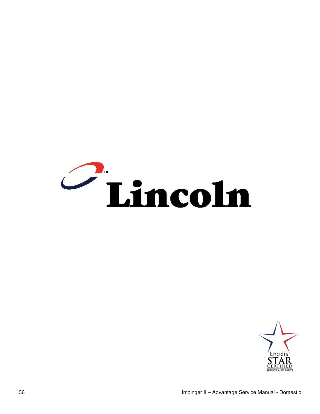 Lincoln II - Advantage Series service manual 