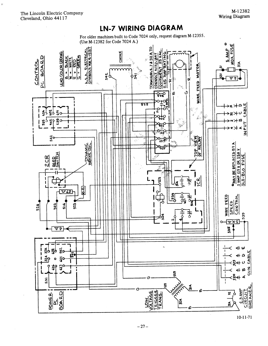 Lincoln IM-267, LN-7 manual 