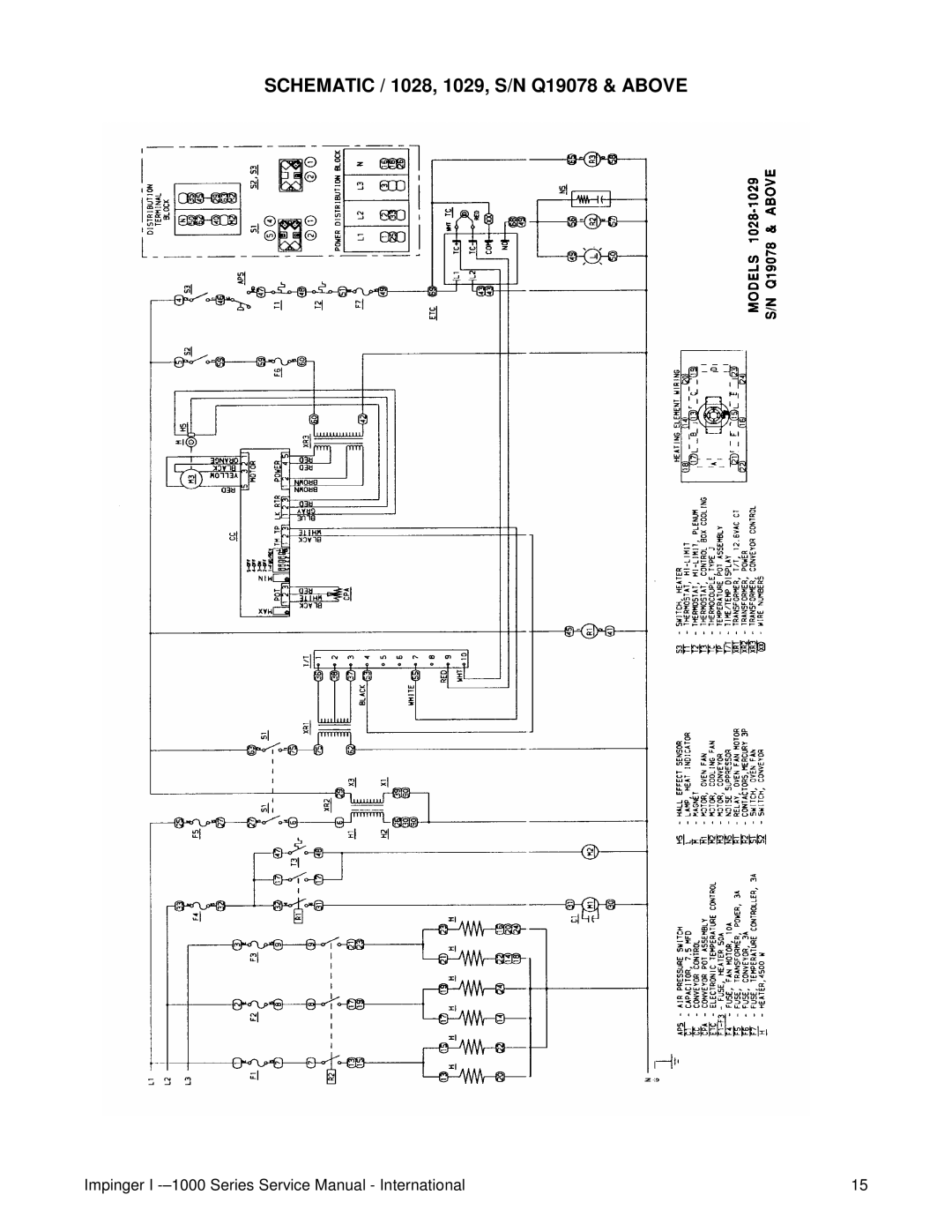 Lincoln Series 1200, Series 1000 service manual Schematic / 1028, 1029, S/N Q19078 & Above 