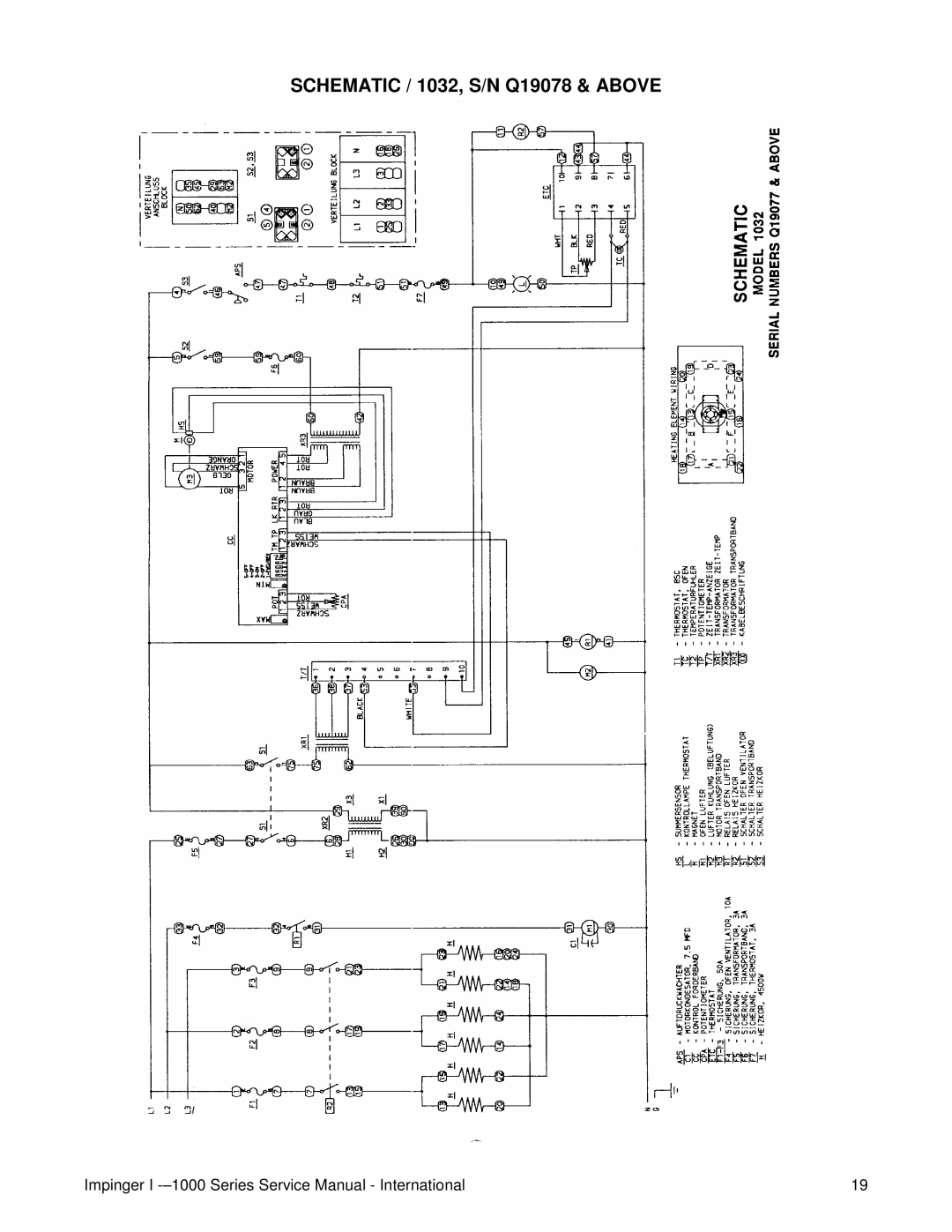 Lincoln Series 1200, Series 1000 service manual Schematic / 1032, S/N Q19078 & Above 