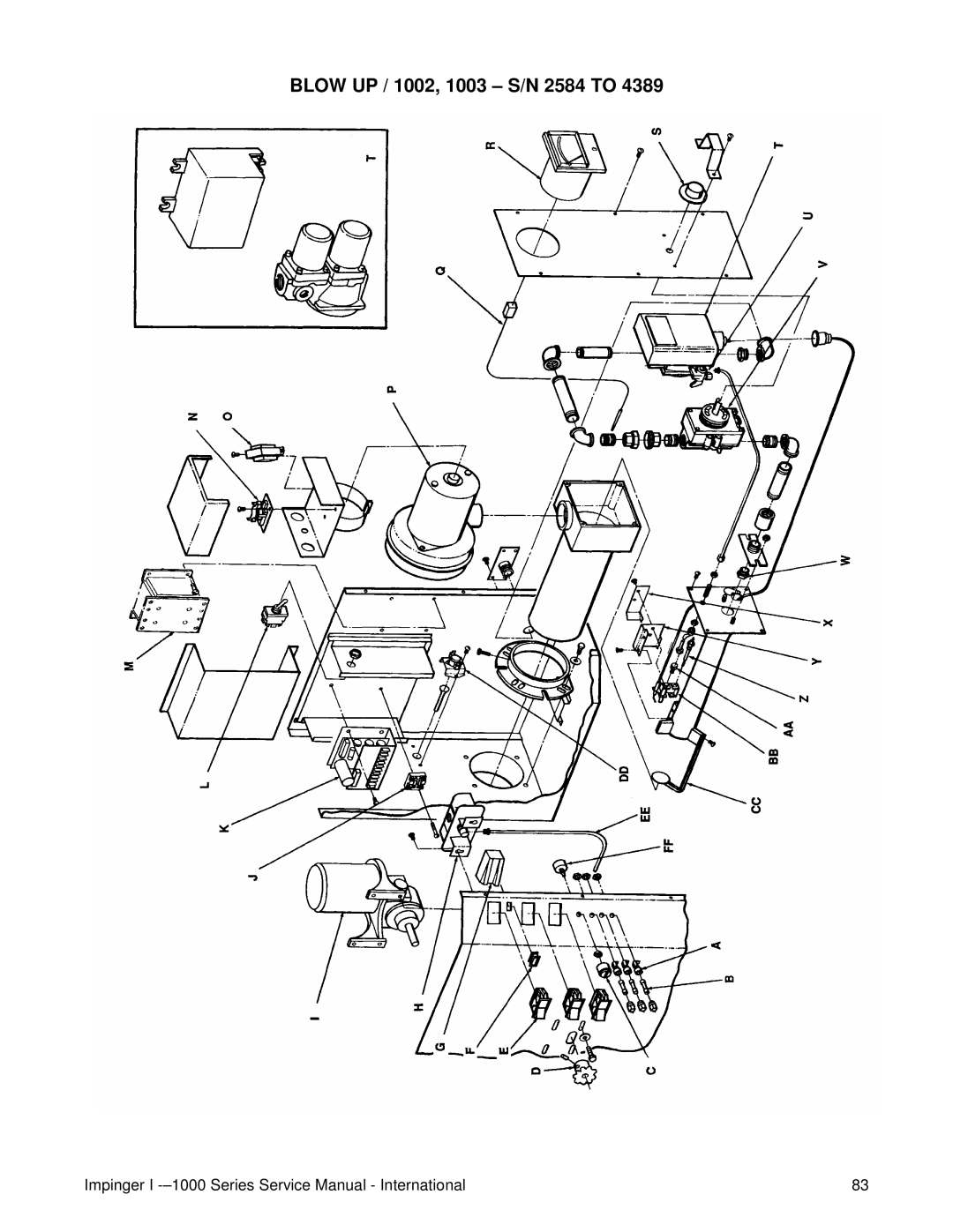 Lincoln Series 1200, Series 1000 service manual Blow UP / 1002, 1003 S/N 2584 to 