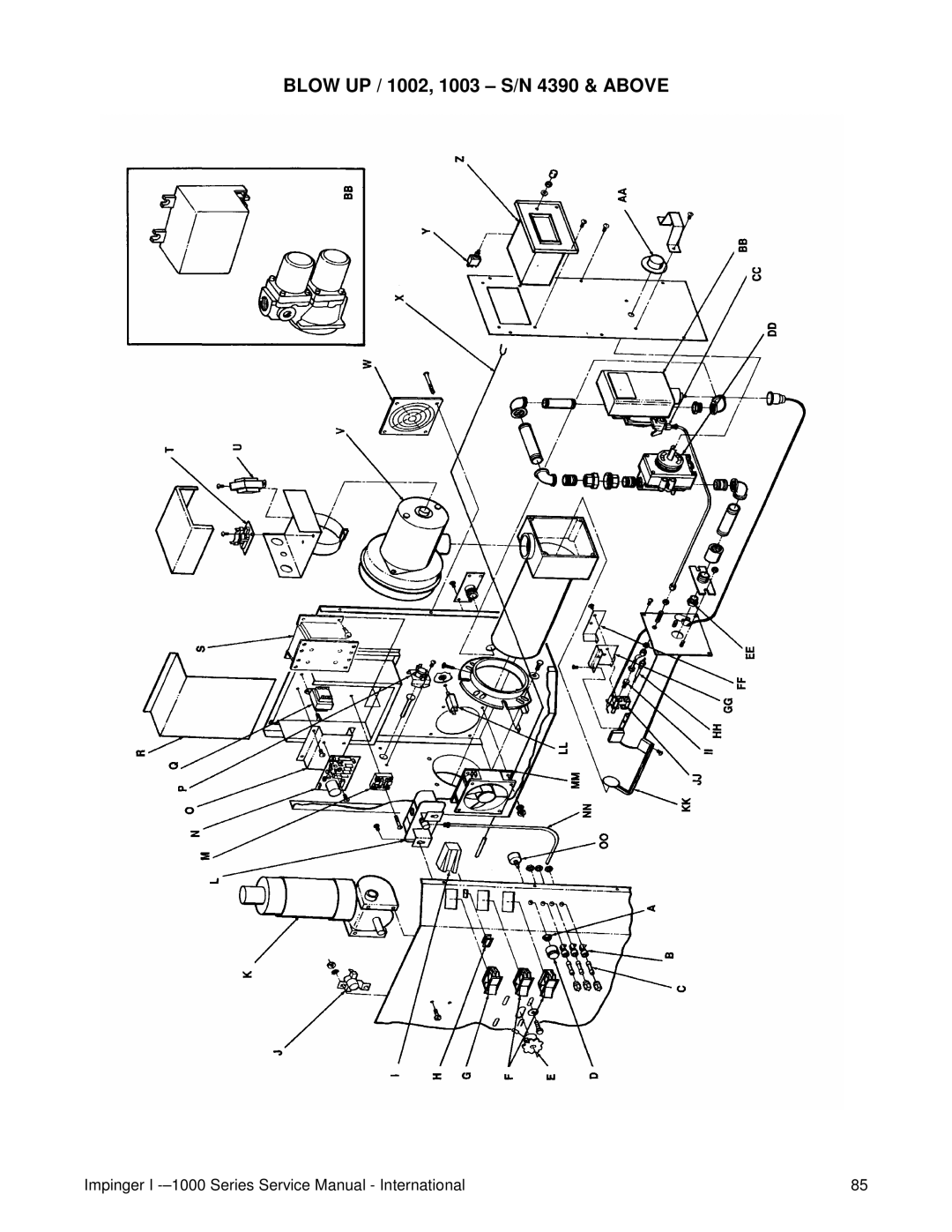 Lincoln Series 1200, Series 1000 service manual Blow UP / 1002, 1003 S/N 4390 & Above 