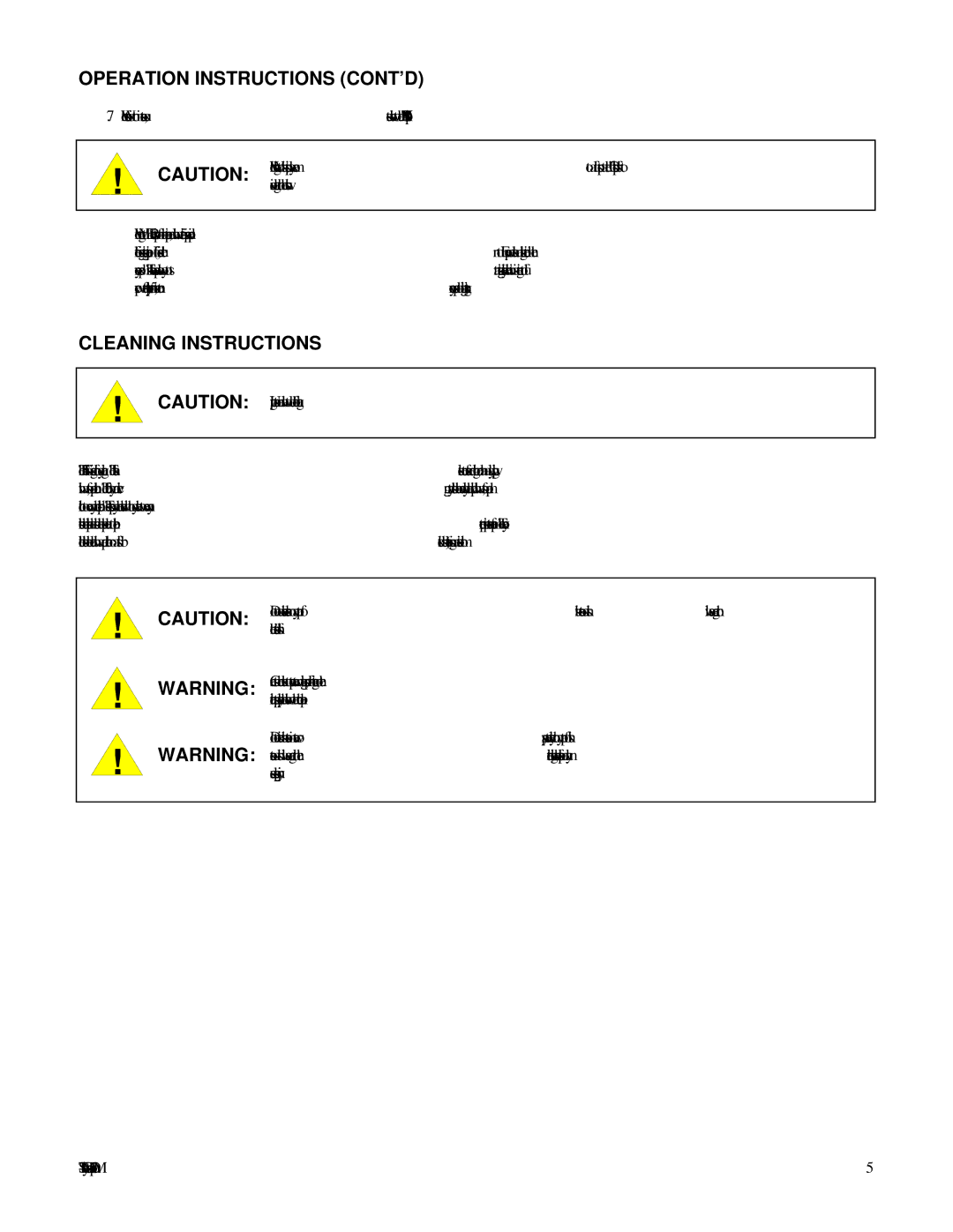 Lincoln ST-1 specifications Operation Instructions CONT’D, Cleaning Instructions 