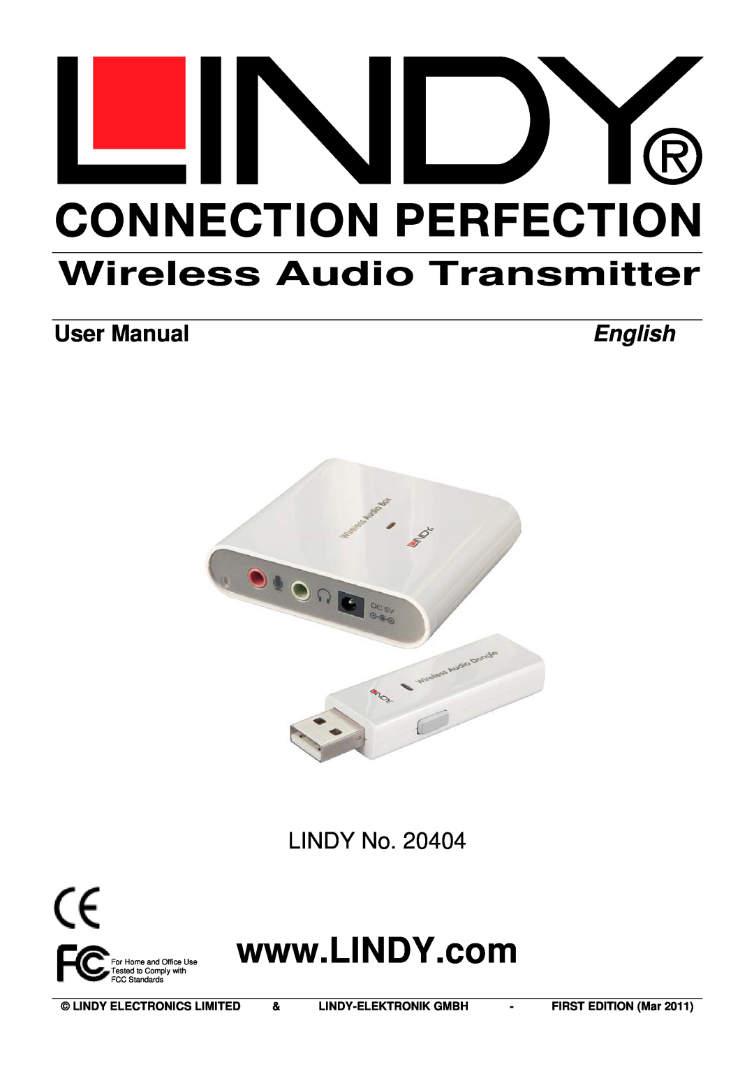 Lindy 20404 user manual English, Wireless Audio Transmitter, LINDY No, Lindy Electronics Limited, Lindy-Elektronikgmbh 