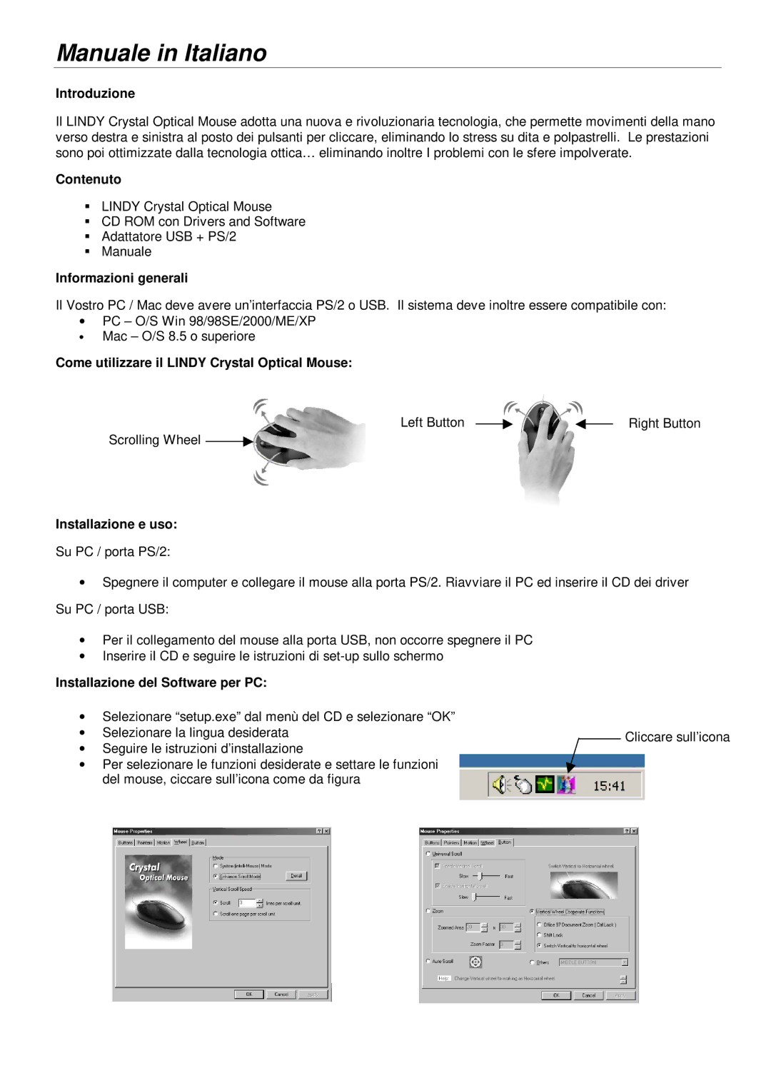 Lindy 20599 manual Manuale in Italiano 