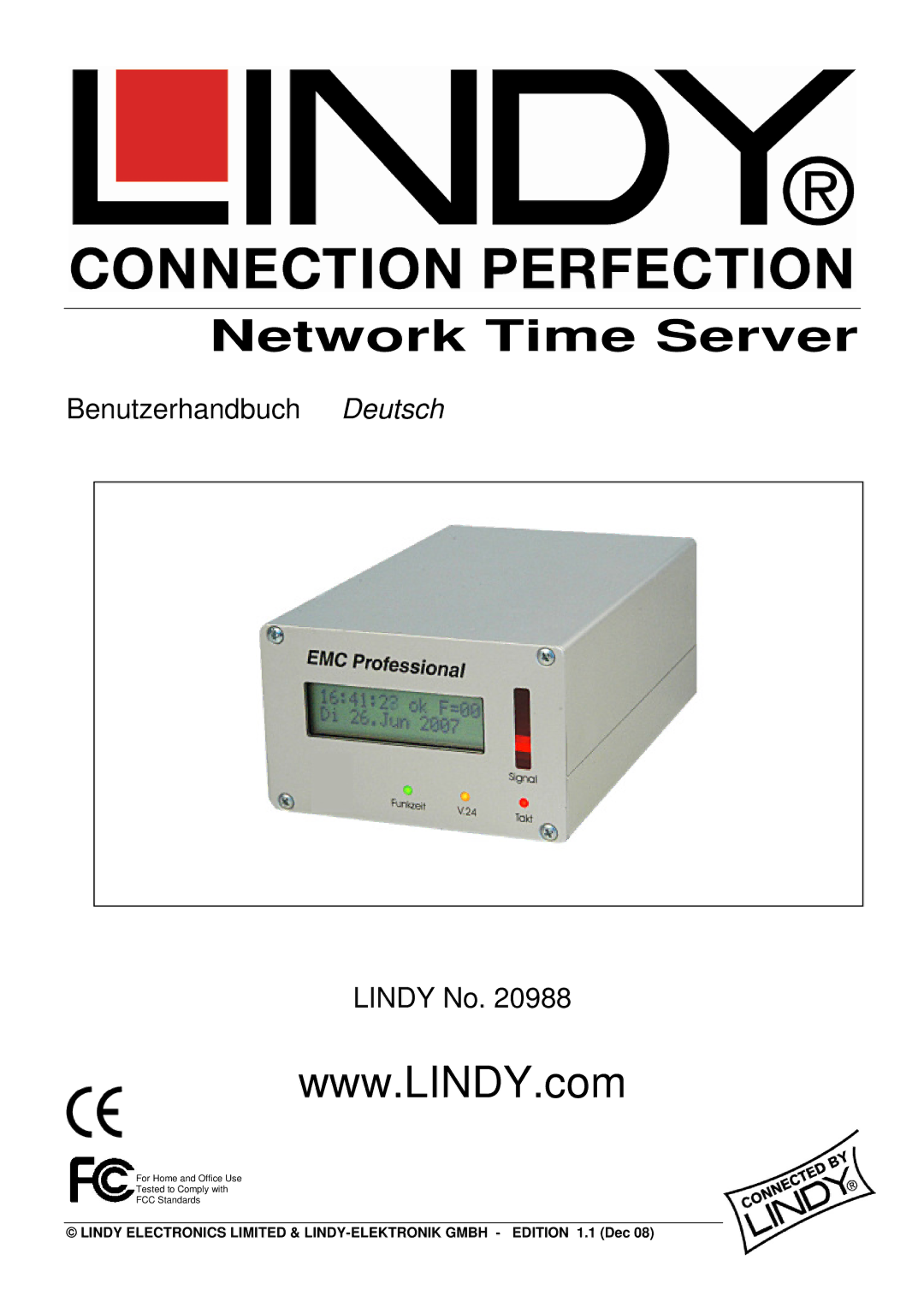 Lindy 20988 manual Network Time Server 