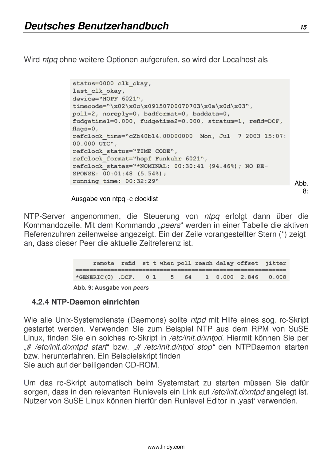 Lindy 20988 manual NTP-Daemon einrichten 