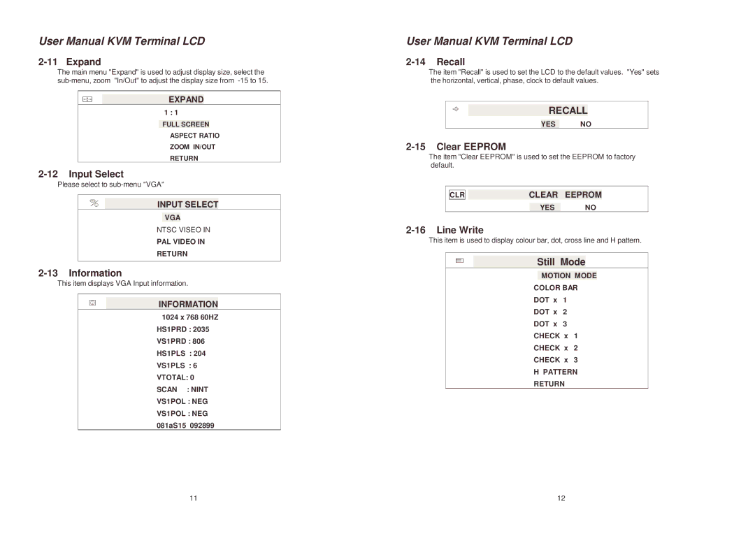 Lindy 21515, 21510 user manual Recall 