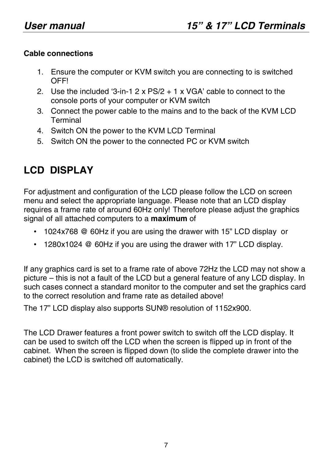 Lindy 21528(FR), 21545(US), 21544(CH), 21543(UK), 21519(CH), 21542(FR), 21526(DE), 21540(DE) LCD Display, Cable connections 