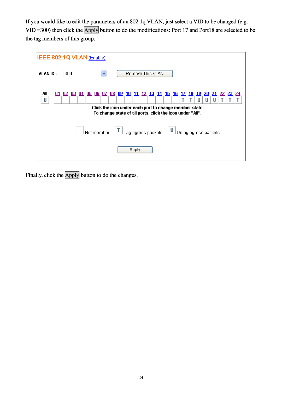 Lindy 25010 user manual Finally, click the Apply button to do the changes 