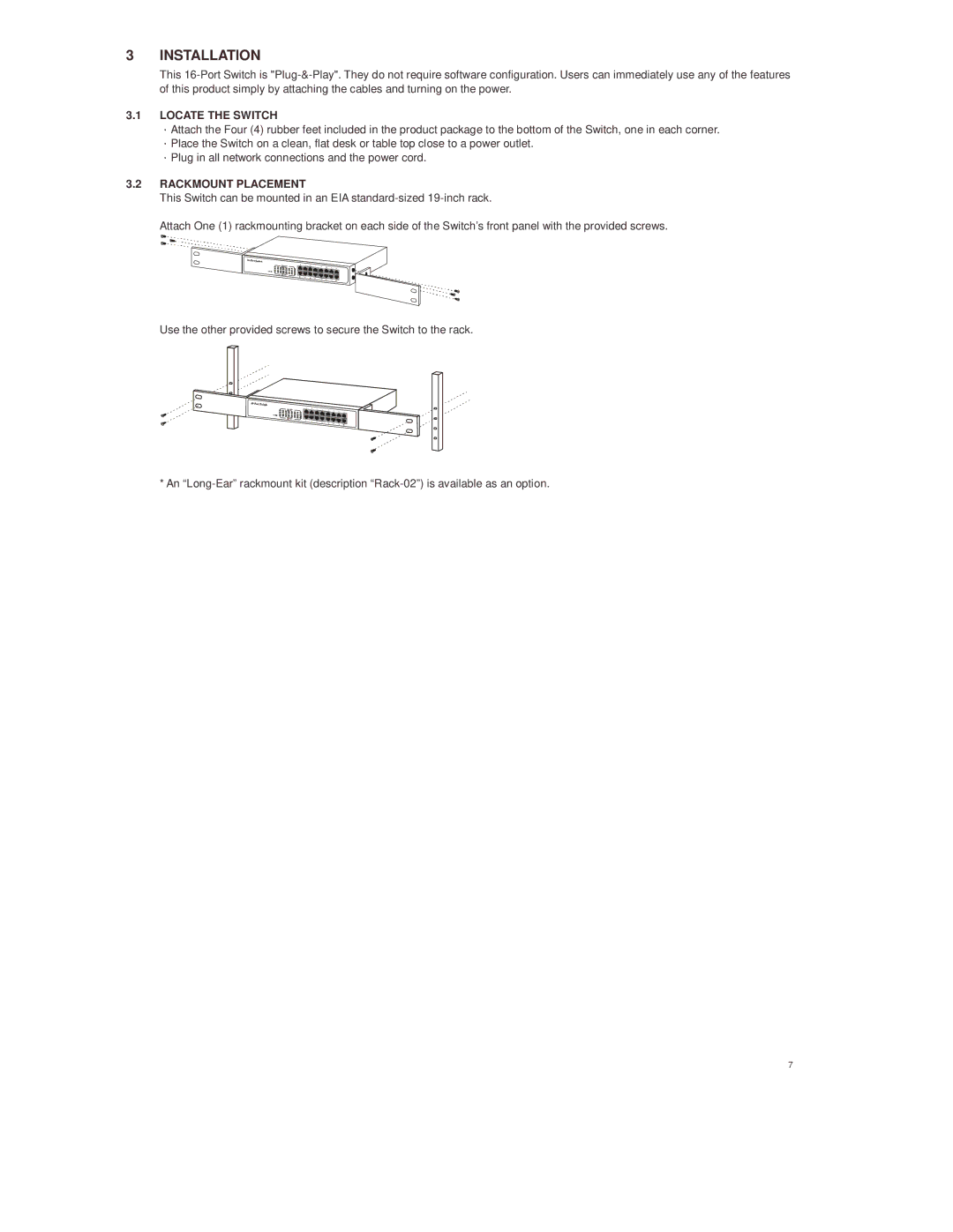 Lindy 25020 manual Installation, Locate the Switch 