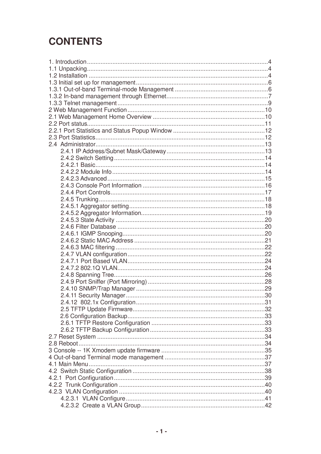 Lindy 25030 user manual Contents 