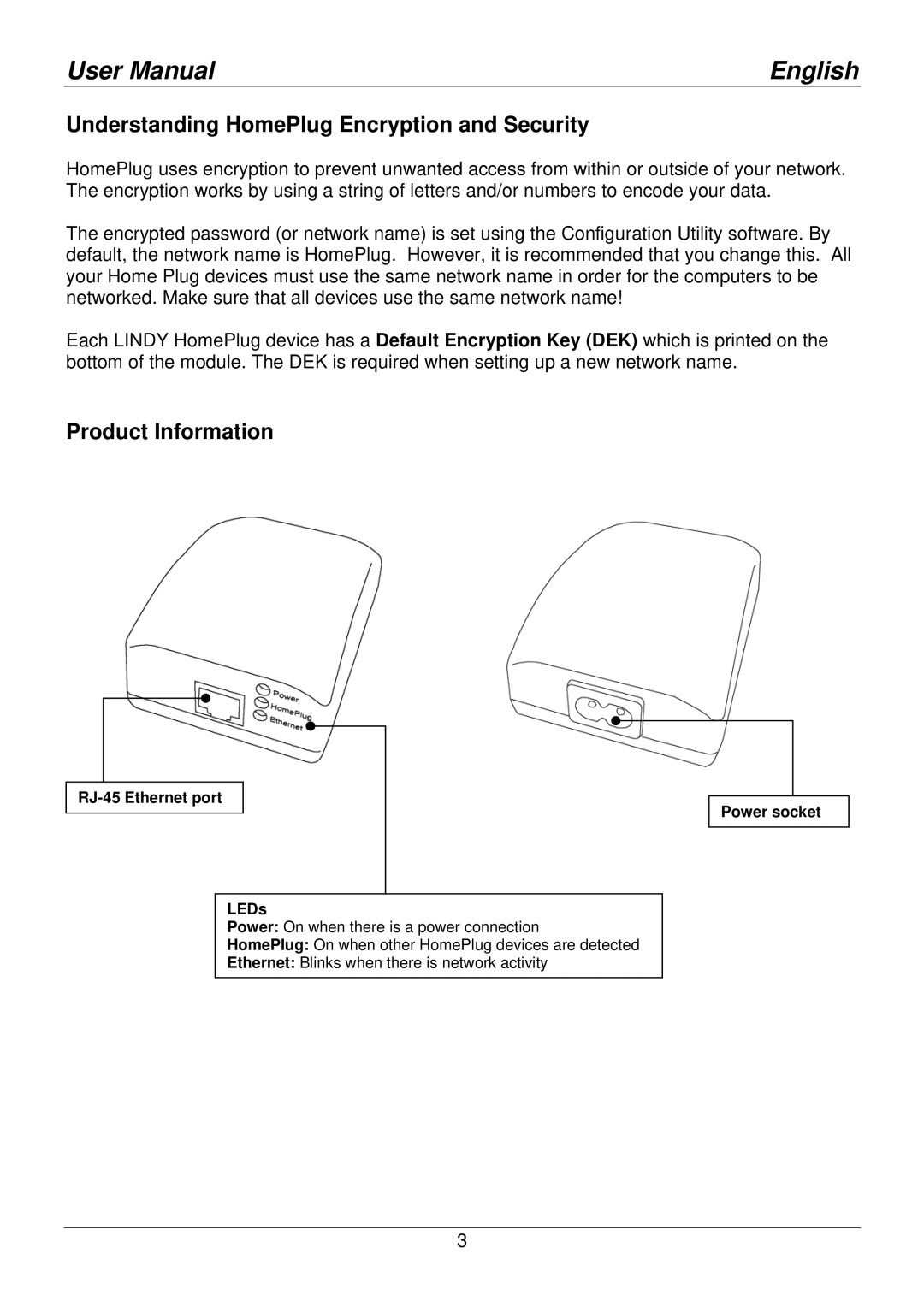 Lindy 25130 user manual Understanding HomePlug Encryption and Security, Product Information 