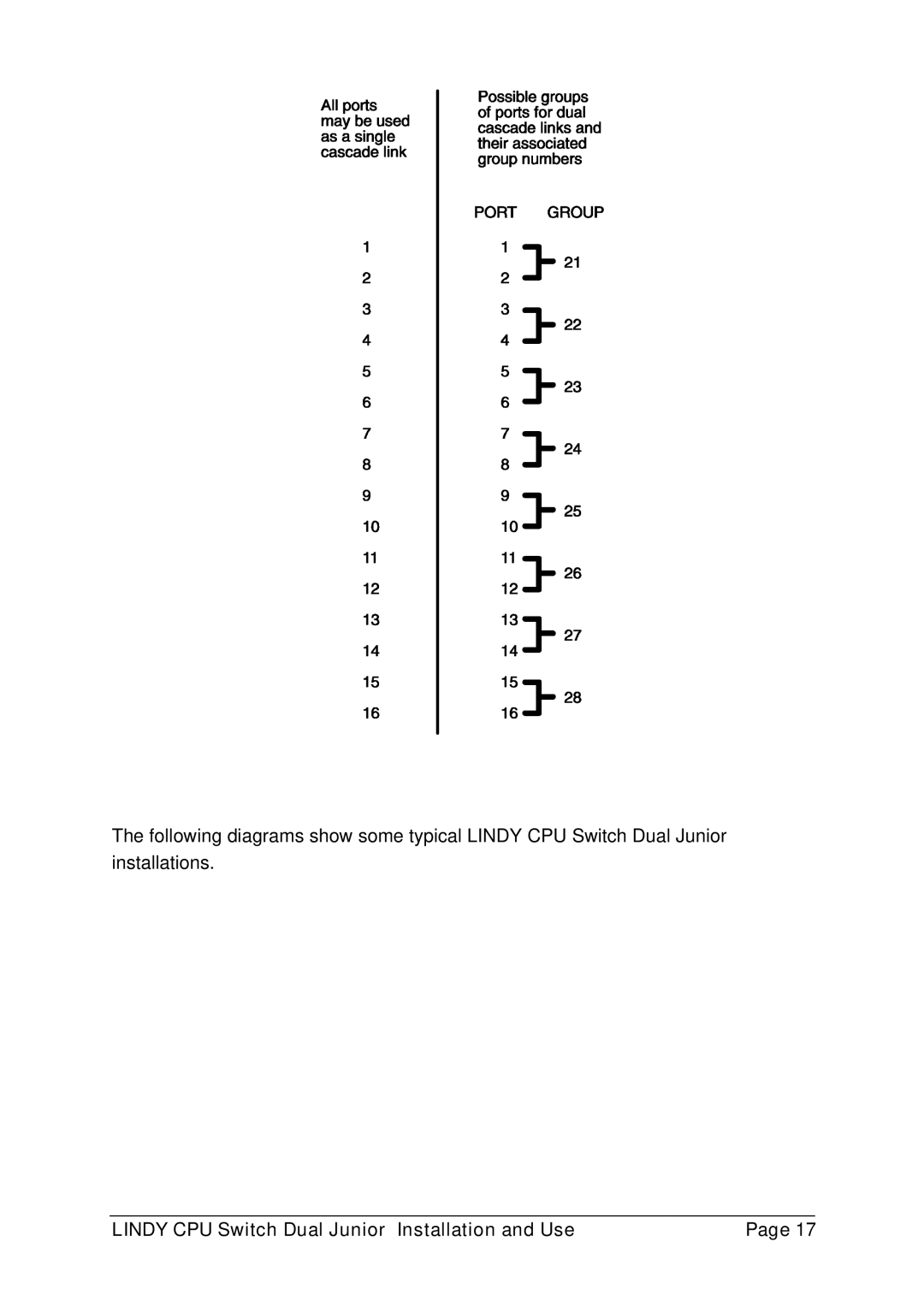 Lindy 32352, 32351 manual Lindy CPU Switch Dual Junior Installation and Use 