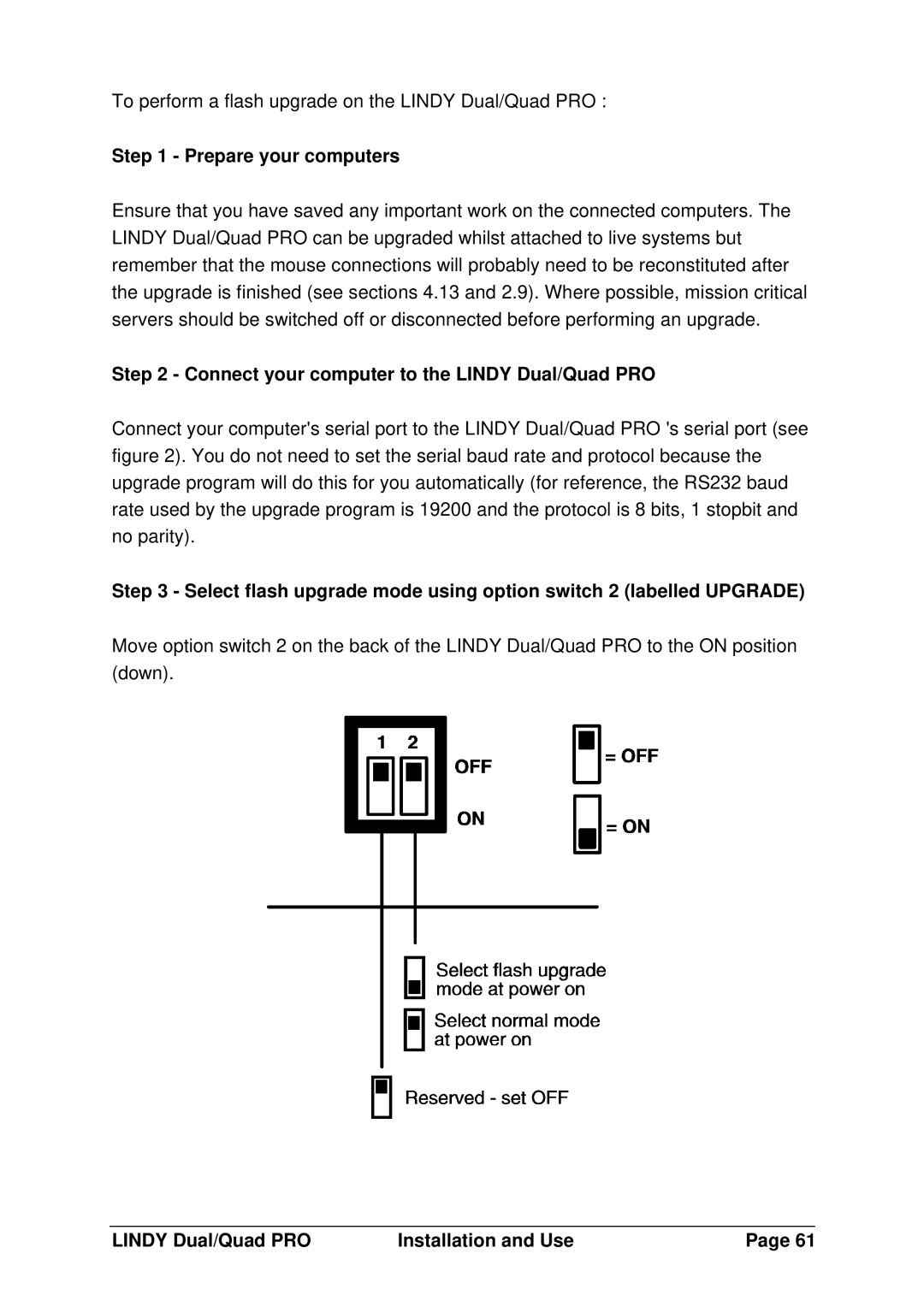 Lindy 32361, 32362, 32364 manual Prepare your computers, Connect your computer to the Lindy Dual/Quad PRO 