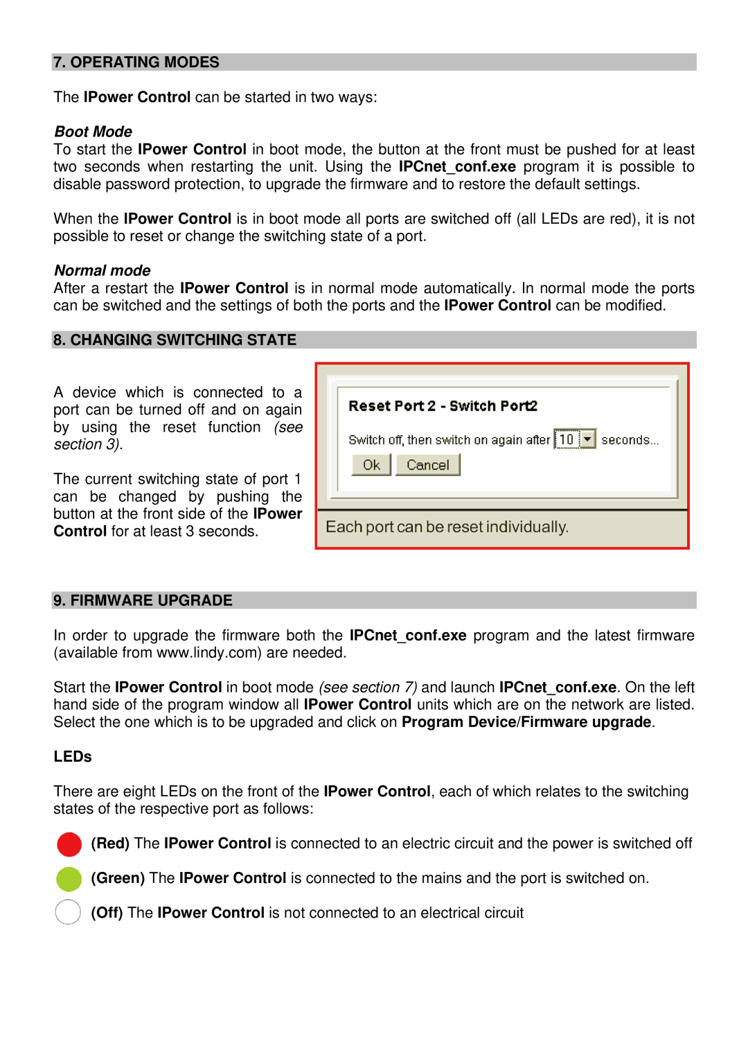 Lindy 32416 manual Operating Modes, Boot Mode, Normal mode, Changing Switching State, Firmware Upgrade 