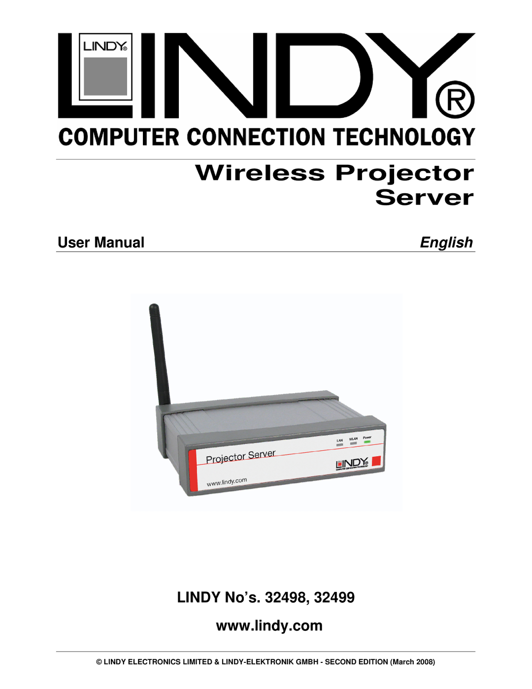 Lindy 32498, 32499 user manual Wireless Projector Server 