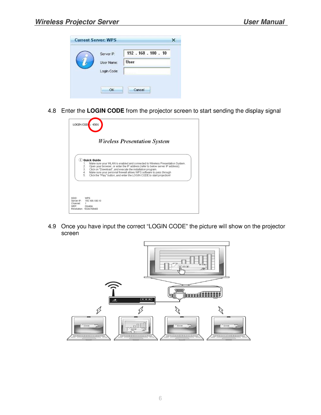 Lindy 32499, 32498 user manual Wireless Projector Server 